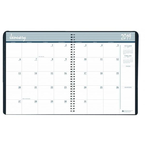 House Of Doolittle House of Doolittle HOD26292 14 Months Monthly Calendar Planner Hard Cover Black - December-January - 2 Piece HOD26292